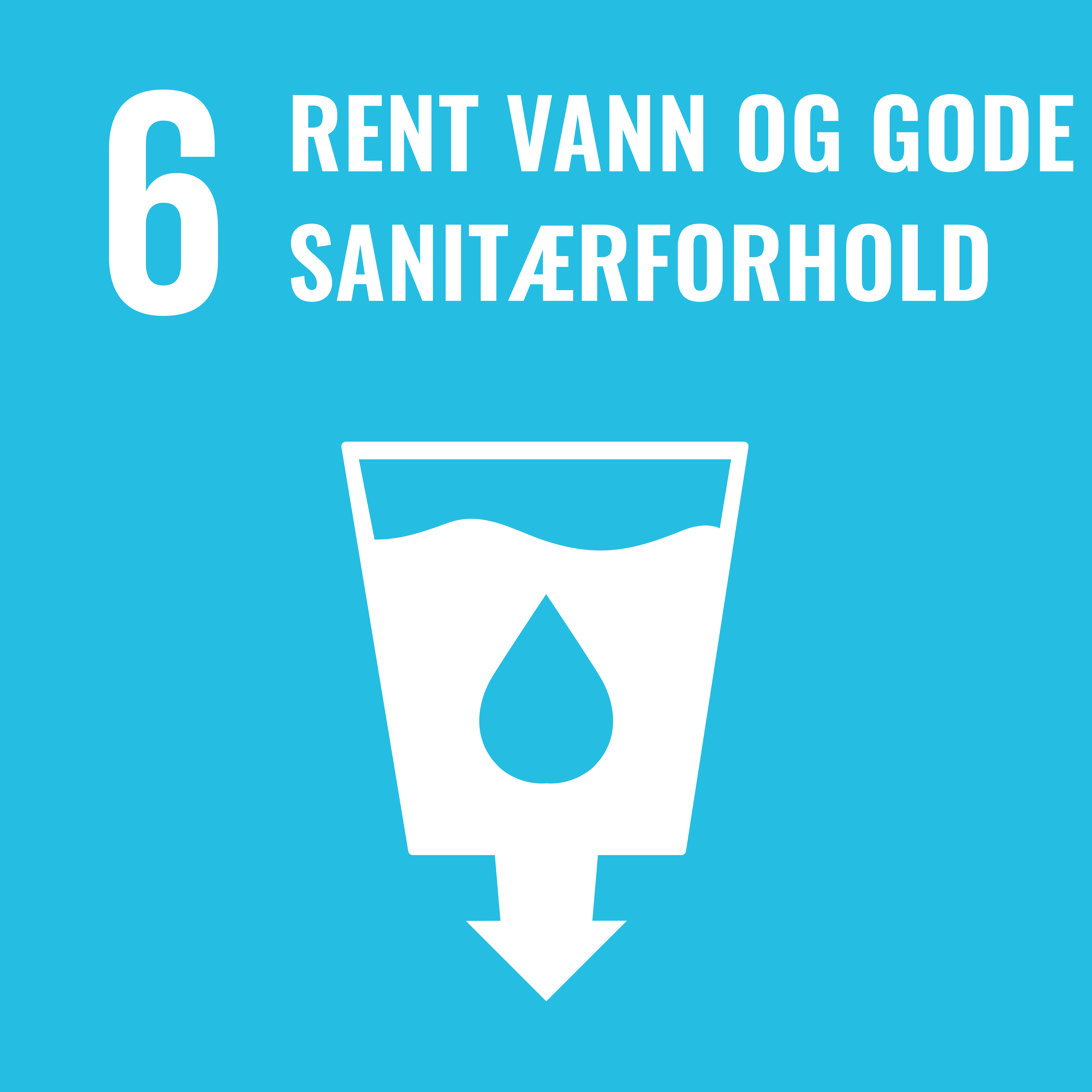 Logo for bærekraftsmål 6